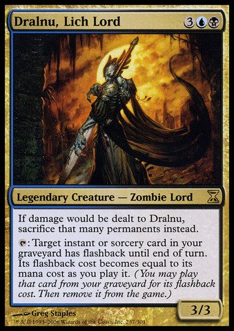 MTG Magic the Gathering Dralnu, Lich Lord Collectible Trading Card