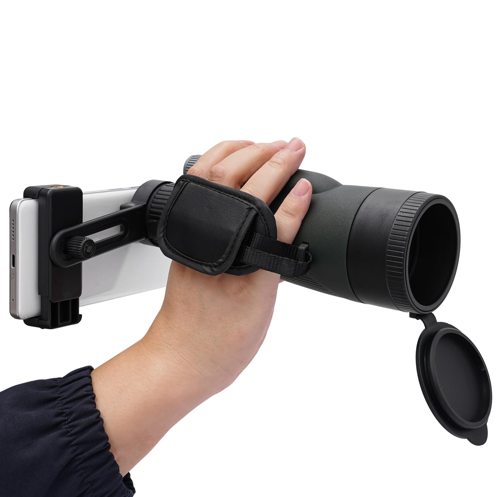 12-36X60 BAK4 Prism Monocular Telescopio Alta Definición Telescopio Amplio Campo de Visión Alcance Portátil Con Trípode Correa de Mano Bolsa de Paño para Observación de Aves Vida Silvestre