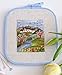 Nurge Square Embroidery Hoop - Plastic Cross Stitch Frame for Needlepoint & Embroidery - Adjustable Craft Hoop - Blue - Set of 4
