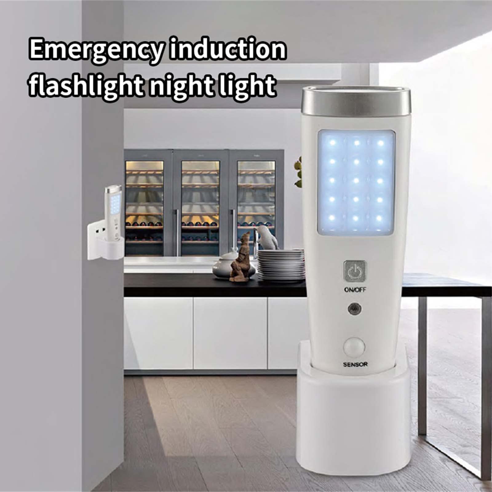DENZED Lumière Ambiante 4 En 1 - Veilleuse LED Détecteur Mouvement, Lampe Secours Et Lampe Poche Rechargeable