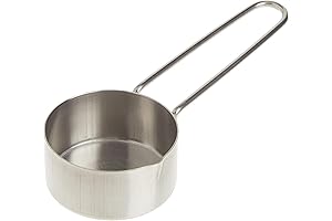 Accurate Quarter Cup Scoop: American METALCRAFT Stainless Steel Measuring Cup