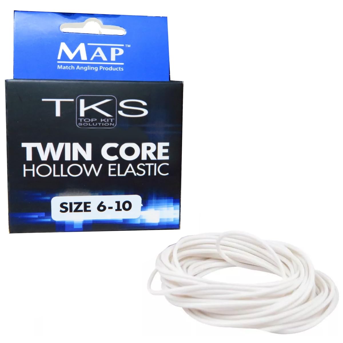 MAP TKS Twin Core Hollow Pole Elastic Size 6-10 (White)