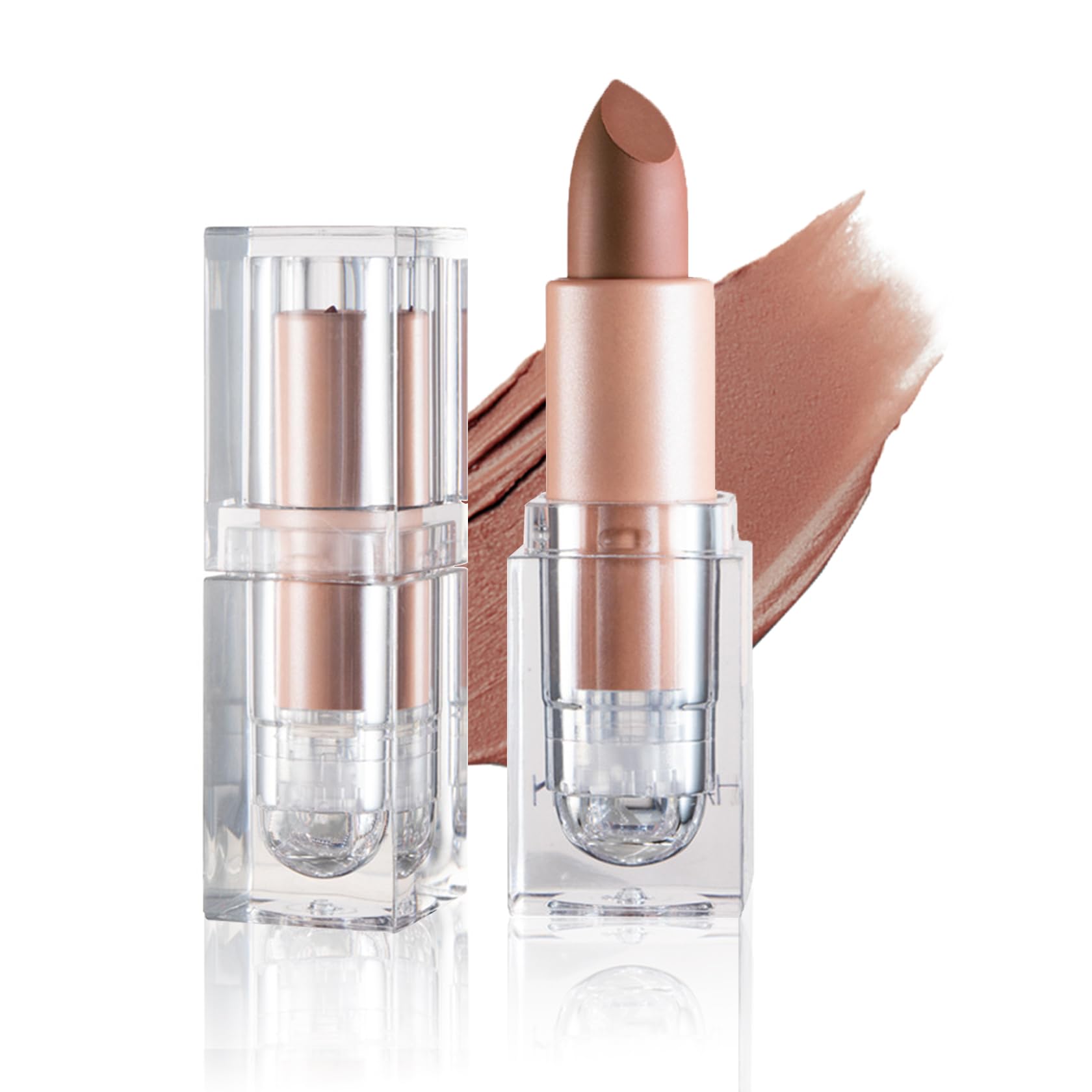 IONSGAKO Matte Nude Lipstick Velvet Lip Gloss Non-Fading Non-Sticky Cup Nude Lipstick Matte Lip Stain Long Lasting Waterproof Lipstick for Women Girls