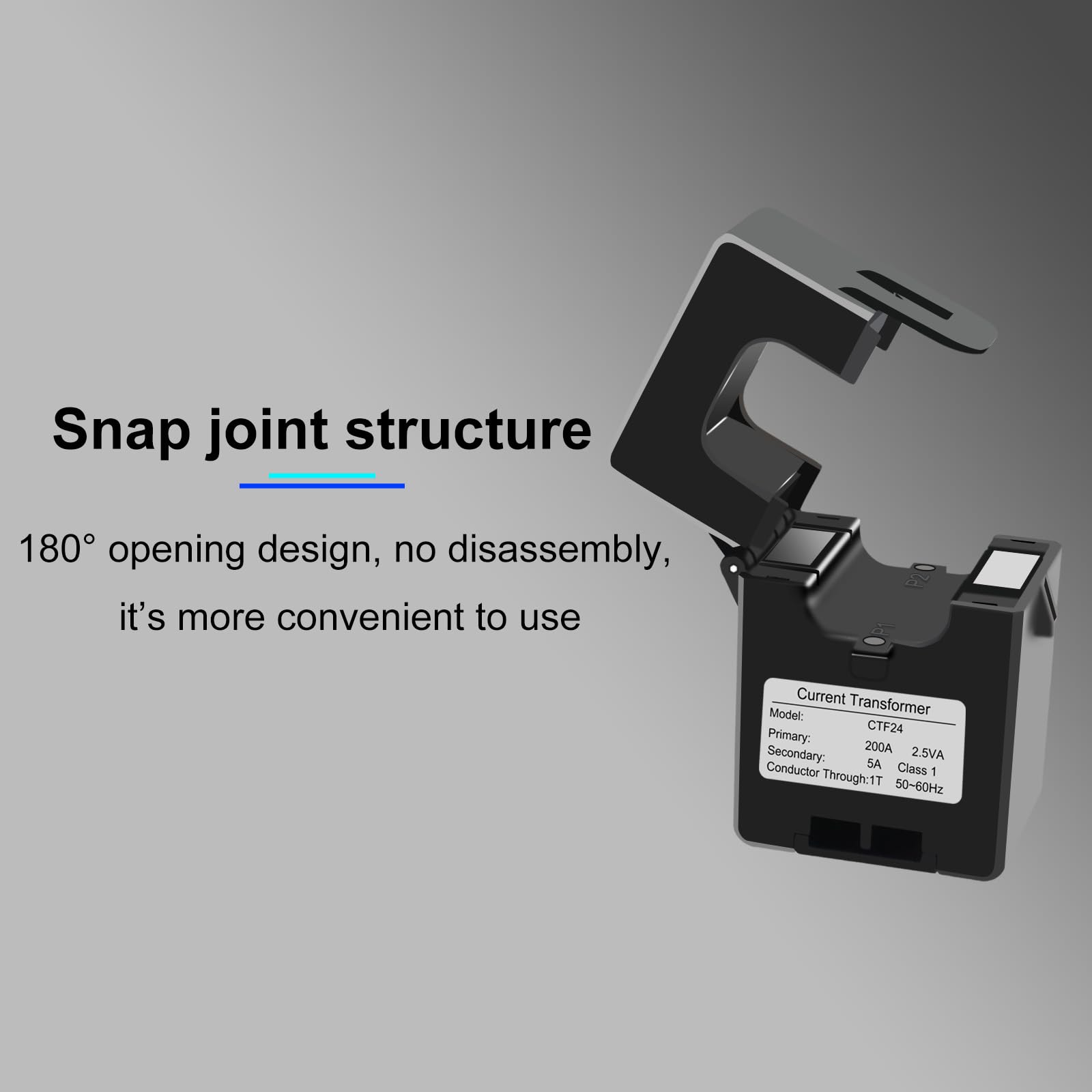 Split Core Current Transformer Coil Sensor for 200A Amp