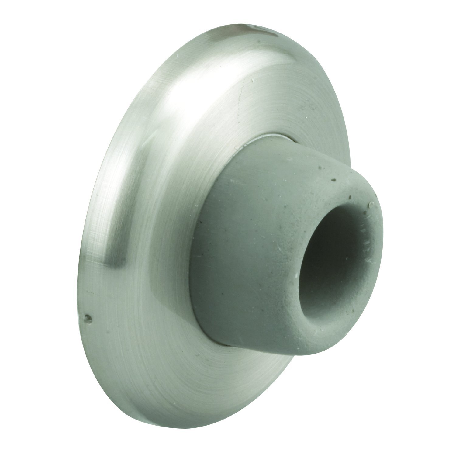 Tope de pared de acero inoxidable satinado y parachoques robusto Prime-Line mp4540