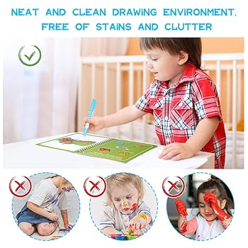 Water Coloring Book For Toddler, 6 Pack Water Painting Book For