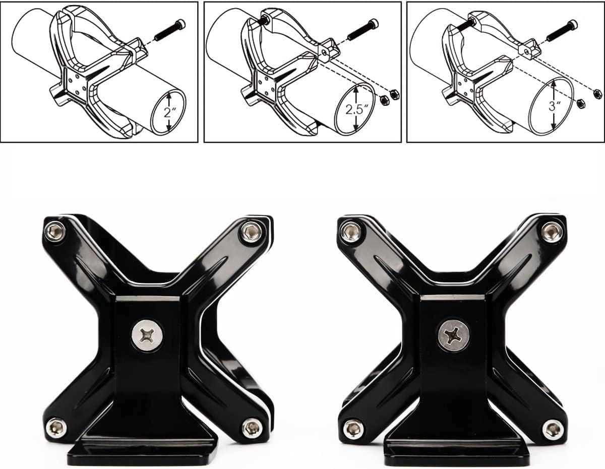Staffa Per Luci Bull Bar – Supporto Universale In Alluminio Per Fari LED E Alogeni, Adatto A SUV, Fuoristrada E Camion, Diametro 66 Mm