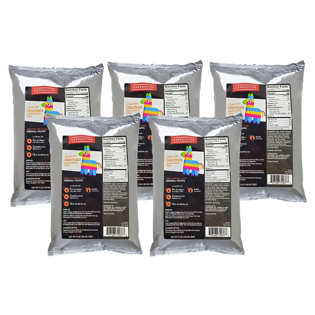 Cappuccine Ice Coffee Frappe Mix - Case of 5 Bags (Horchata)