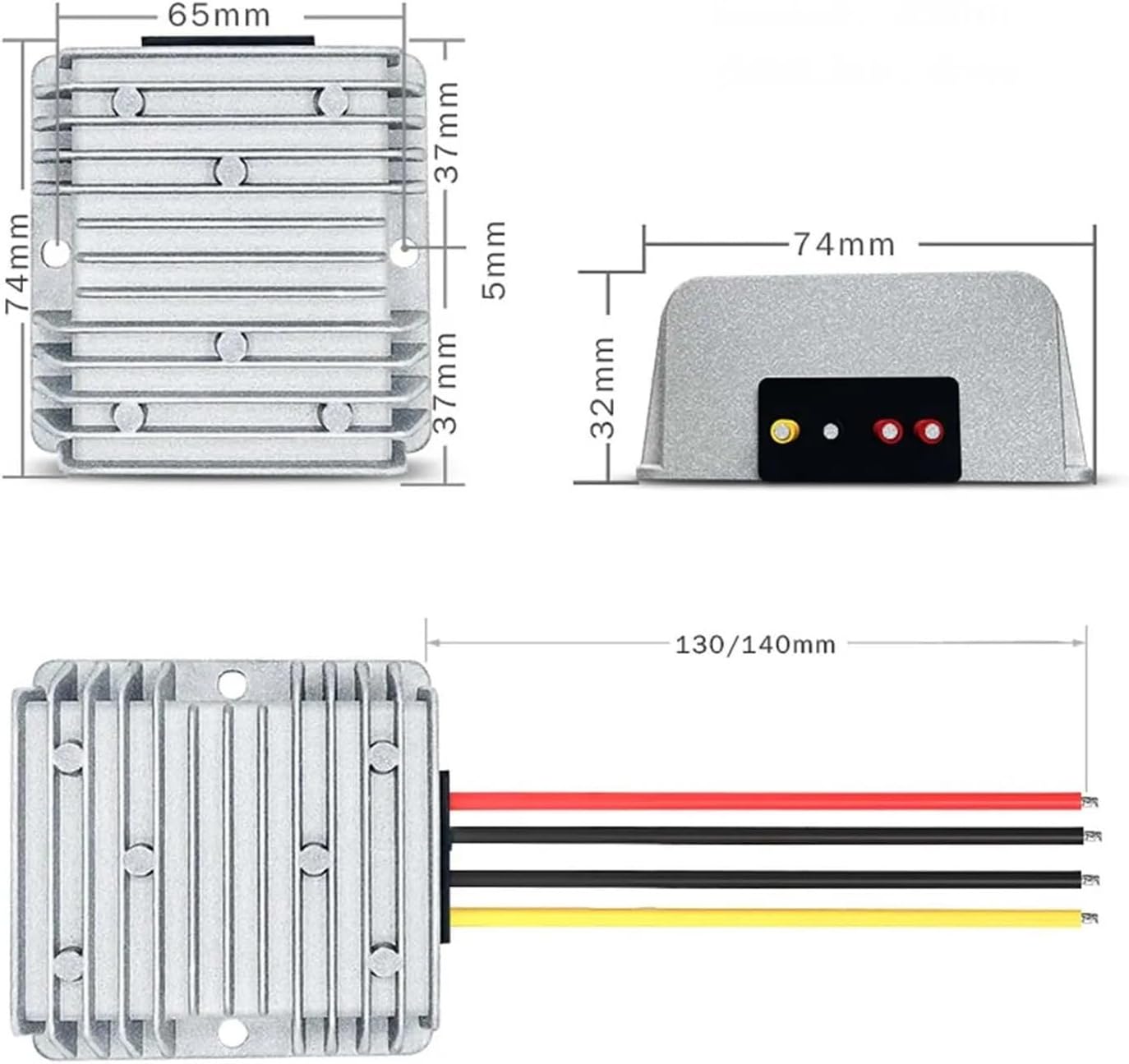 24V to 19V 30A 20A 10A Step Down Converter 24 Volt Reducer 19 Volt Voltage Regulator 570W Laptop Power Supply for Car(10A)