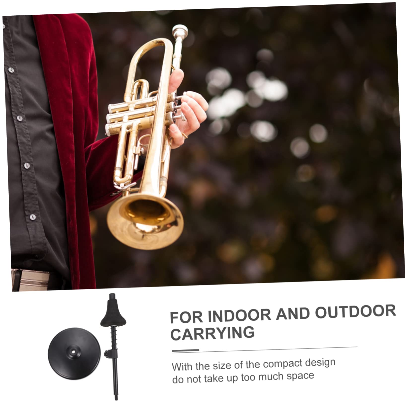 DOITOOL Durable Iron Flugelhorn Stand for Displaying Trumpets Stable Storage Rack for Home Store Use Instruments from Scratches with