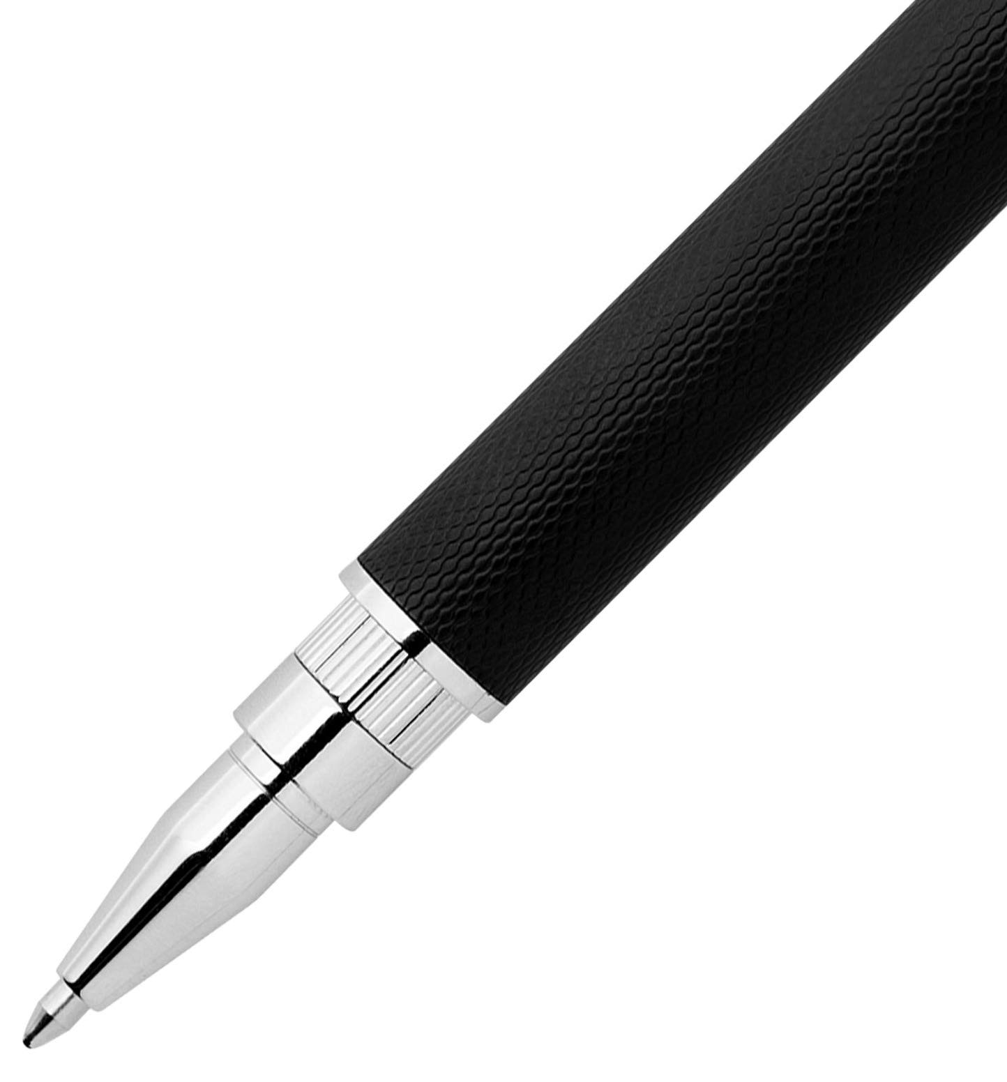 Cerruti 1881 Myth Black - Bolígrafo con cuerpo negro, mina negra, elegante caja de regalo (cromado)