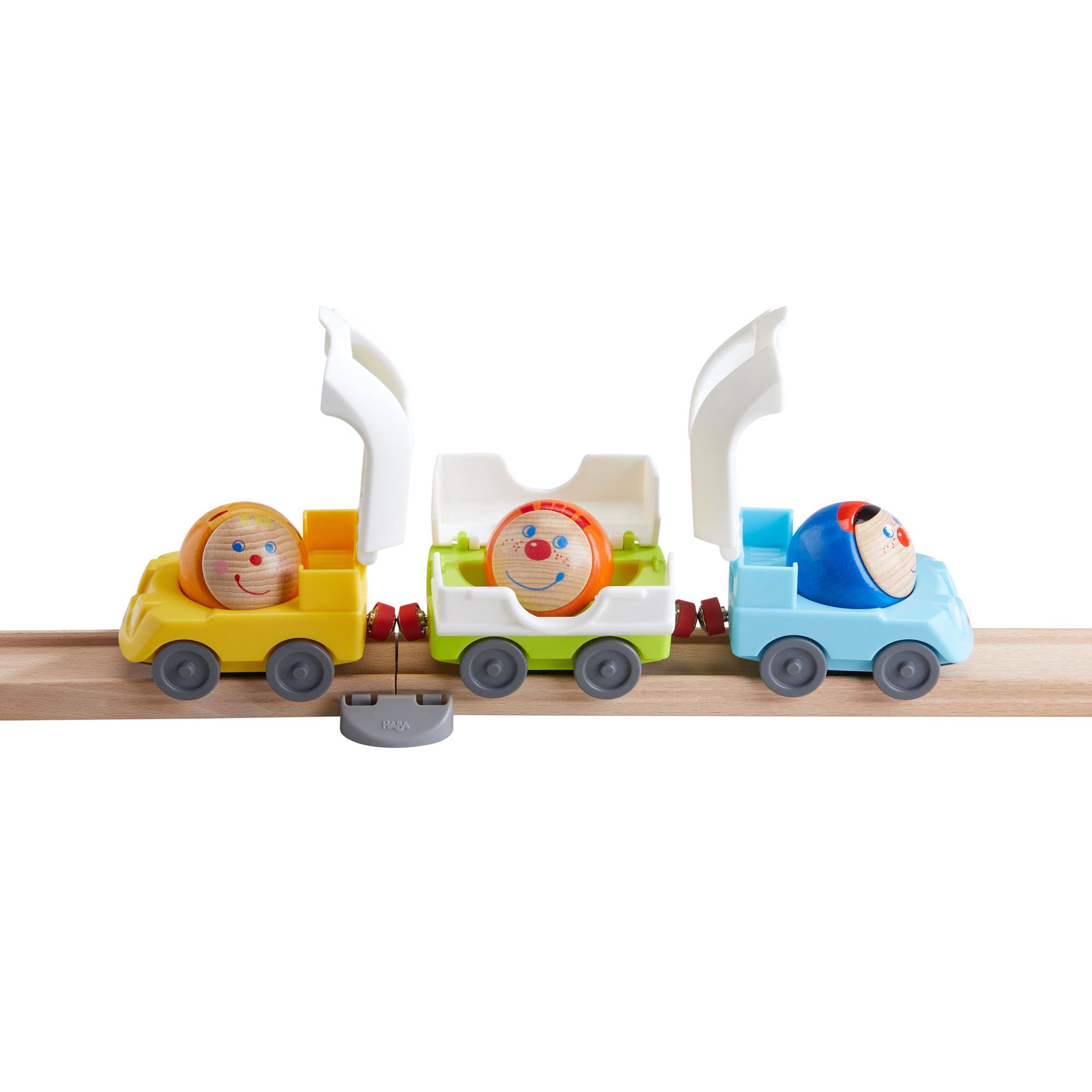 HABA 306745 - Kullerbü – Spielbahn Bahnhof, Erste Kugelbahn Grundpackungen ab 2 Jahren, Bunt