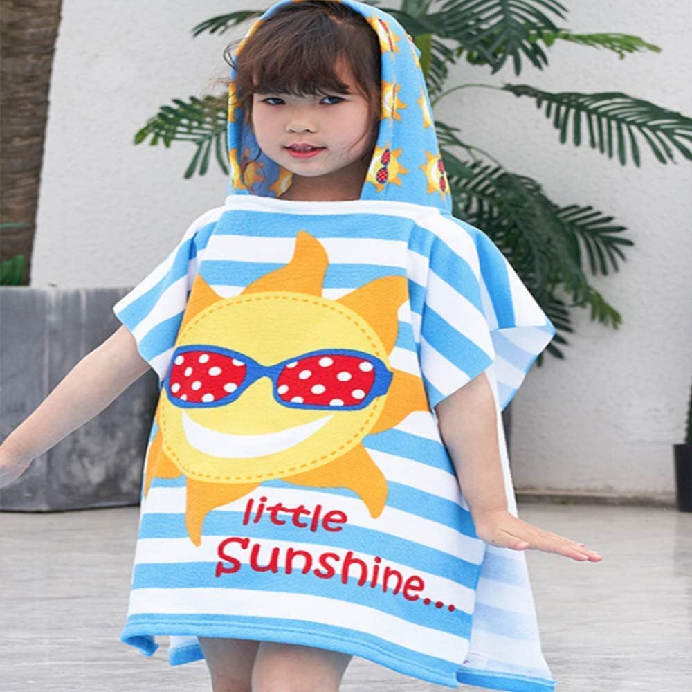 UKR Kids Hooded towel 60 X 120 Size | Multicolor | Multi-designs Sunshine