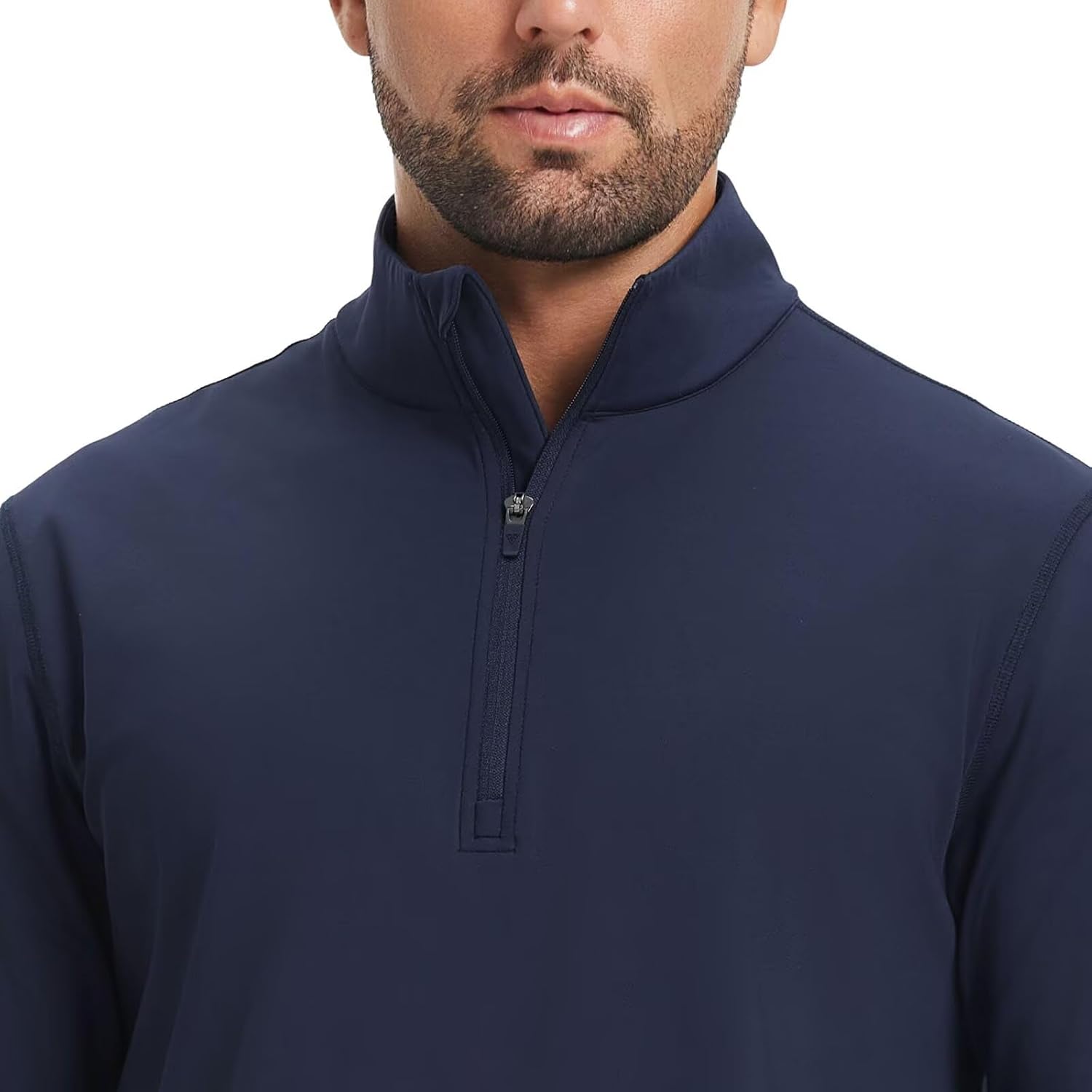 M MAELREG Mens Quarter Zip Pullover Fleece Lined Mock Neck Long Sleeve Golf Pullovers 1/4 Zip Thermal Sweatshirt for Men - Image 4