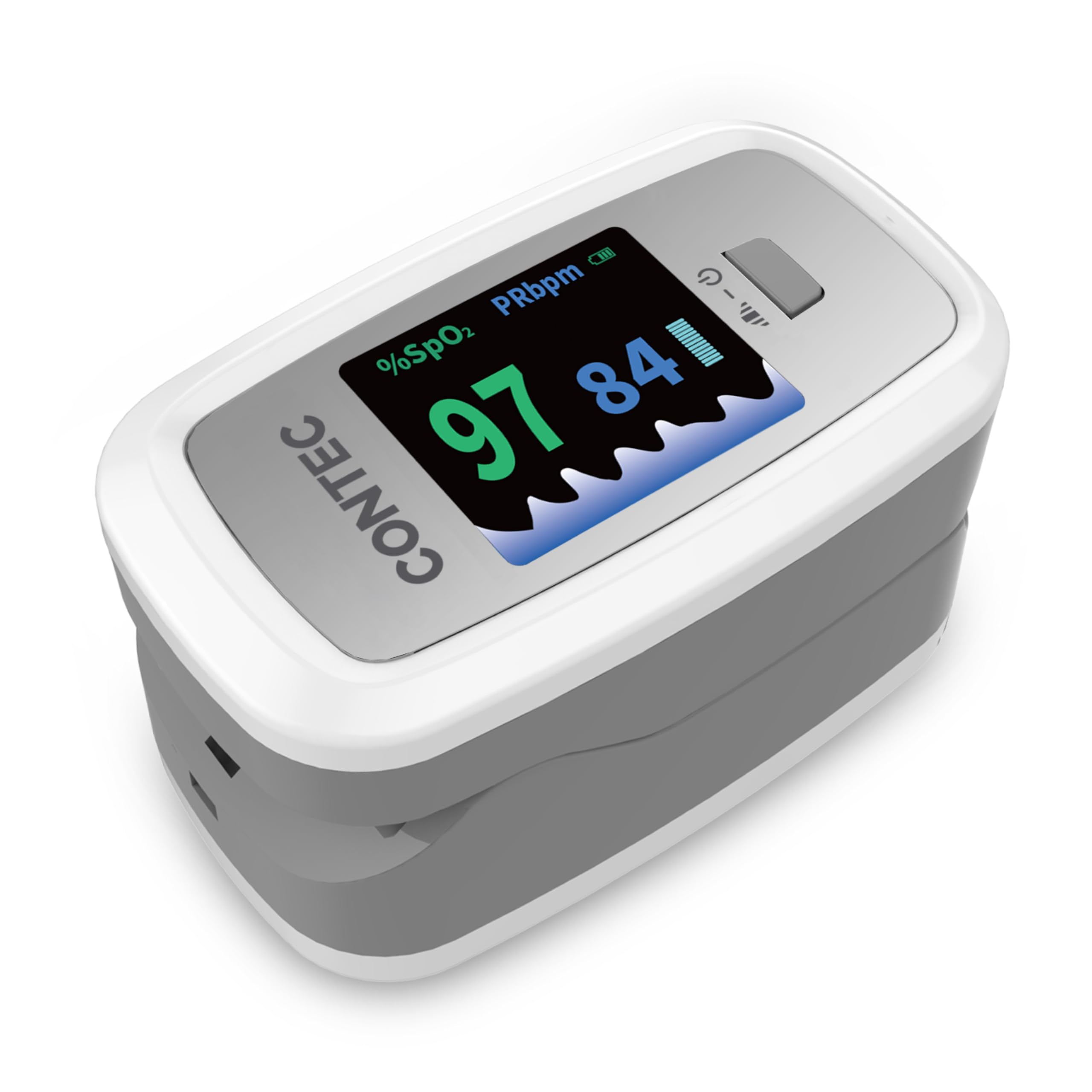 CMS50D1-Pro Finger Pulse Oximeter, Digital SpO2 and Pulse Rate Monitor with Pulse Waveform, Bar Graph, PI Value, Adjustable Brightness, PR Sound, Auto Power On/Standby, Auto Direction-image-32