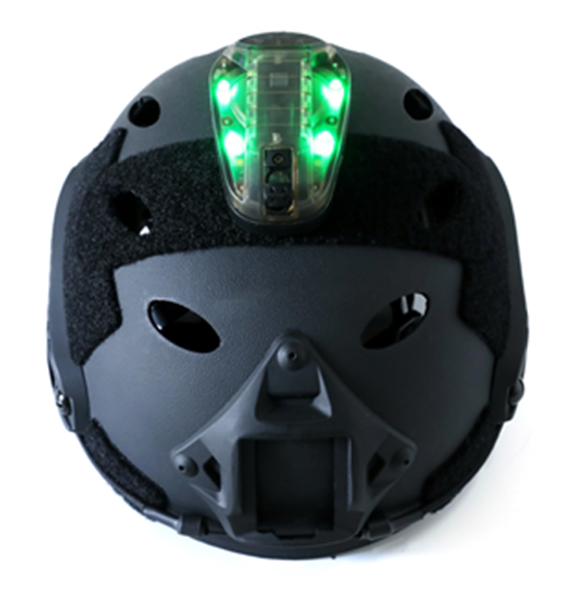 T.D.Well Tactical Helmet Light HEL-STAR6 GEN3 Identification Visible LED/IR/Strobe IR Function Waterproof Military Hunting for Outdoor Sports (Black/Body, Green/Light)