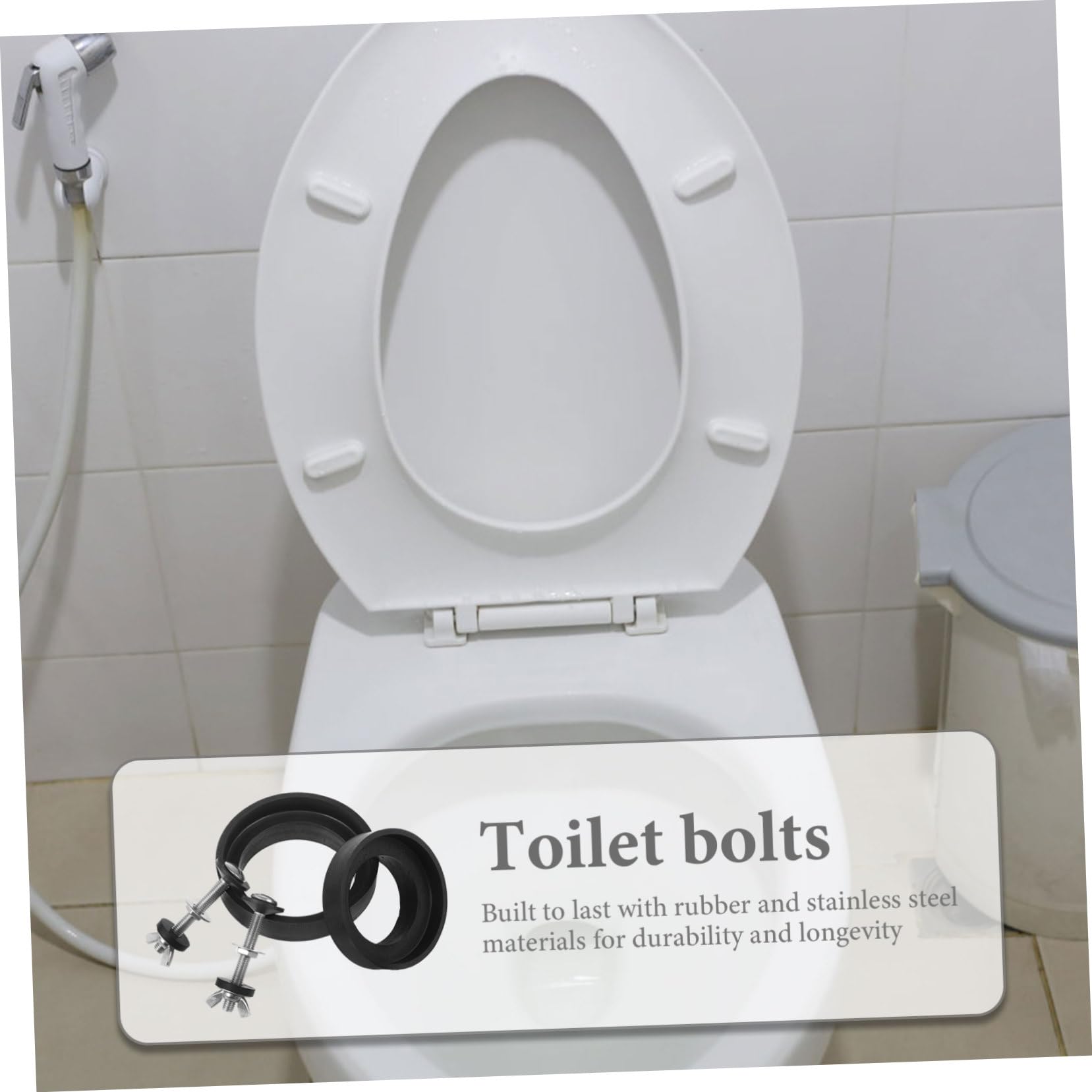Artibetter 5ensembles Boulons De Réservoir De Toilettes Avec Joint Kit De Remplacement Pour Cuvette Wc Installation Facile Prévention Des Fuites Eau Accessoires Inclus