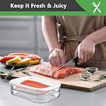 Deli Conteneur de viande avec couvercle pour réfrigérateur 3-Tier Boîtes de rangement empilables -Cold Cuts Transparent Conteneurs de stockage pour réfrigérateur -Accessoires d'organisation de réfrigérateur.