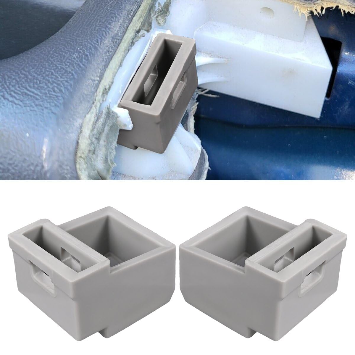 2Pcs Car Door Arm Rest Switch Panel Clip Repair Kit Accessories for Chevrolet for Silverado for Tahoe for GMC for Sierra for Yukon 2003-2007,Snug fit, and Removable/Reusable (Gray)