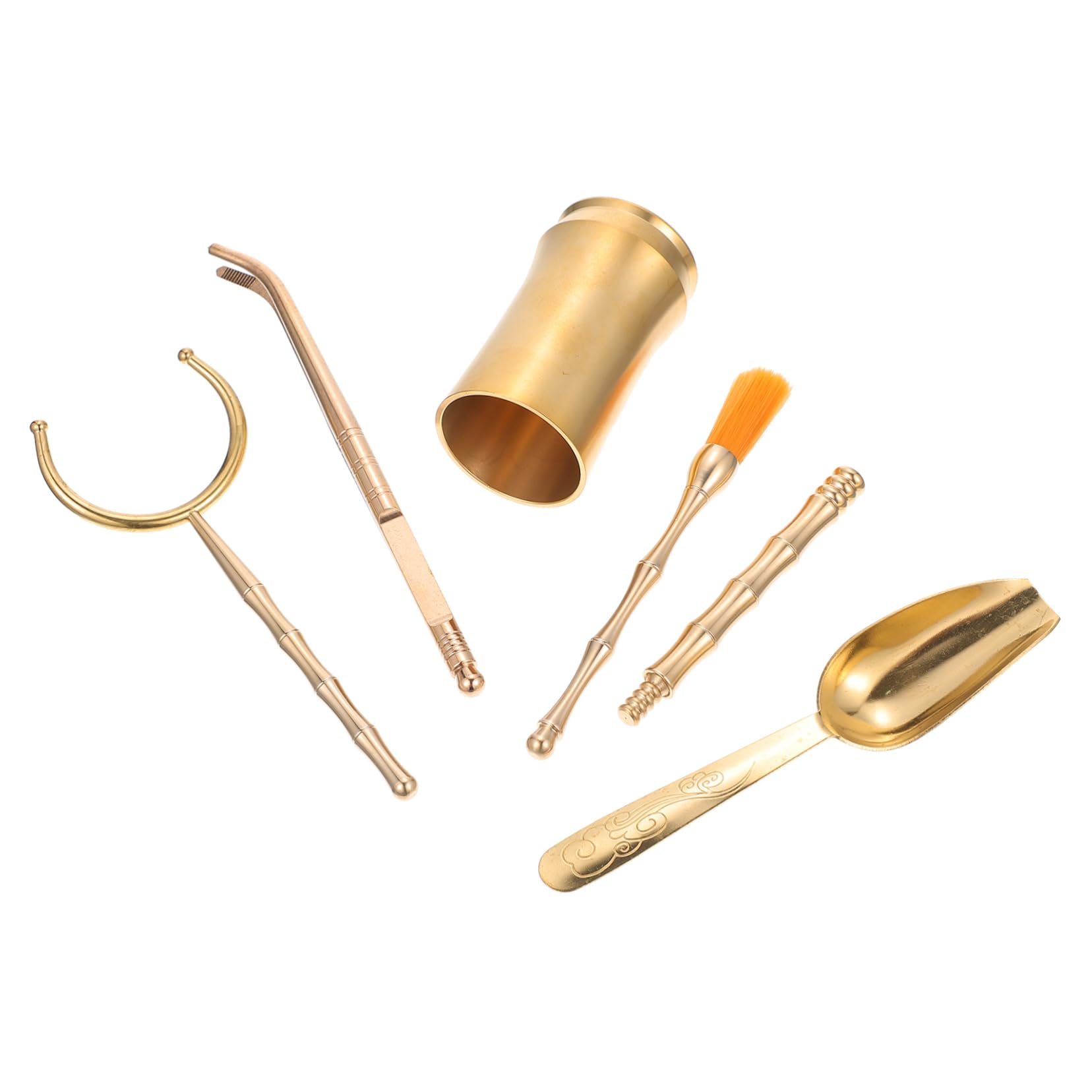 COLLBATH Zubehör für Teezeremonie 5 Stück aus Kupfer Gold Weihnachten Event
