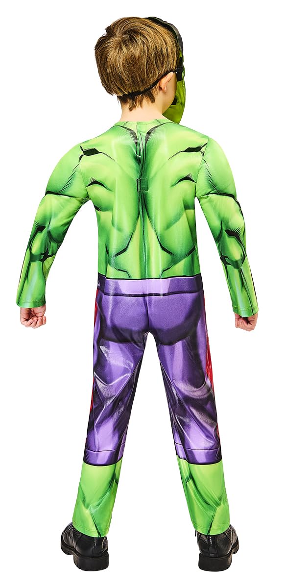 Rubies DISFRAZ HULK BLACK LINE INFANTIL para niño, talla XXS, Jumpsuit acolchado y máscara, para Carnaval, Navidad, Fiestas y Cosplay