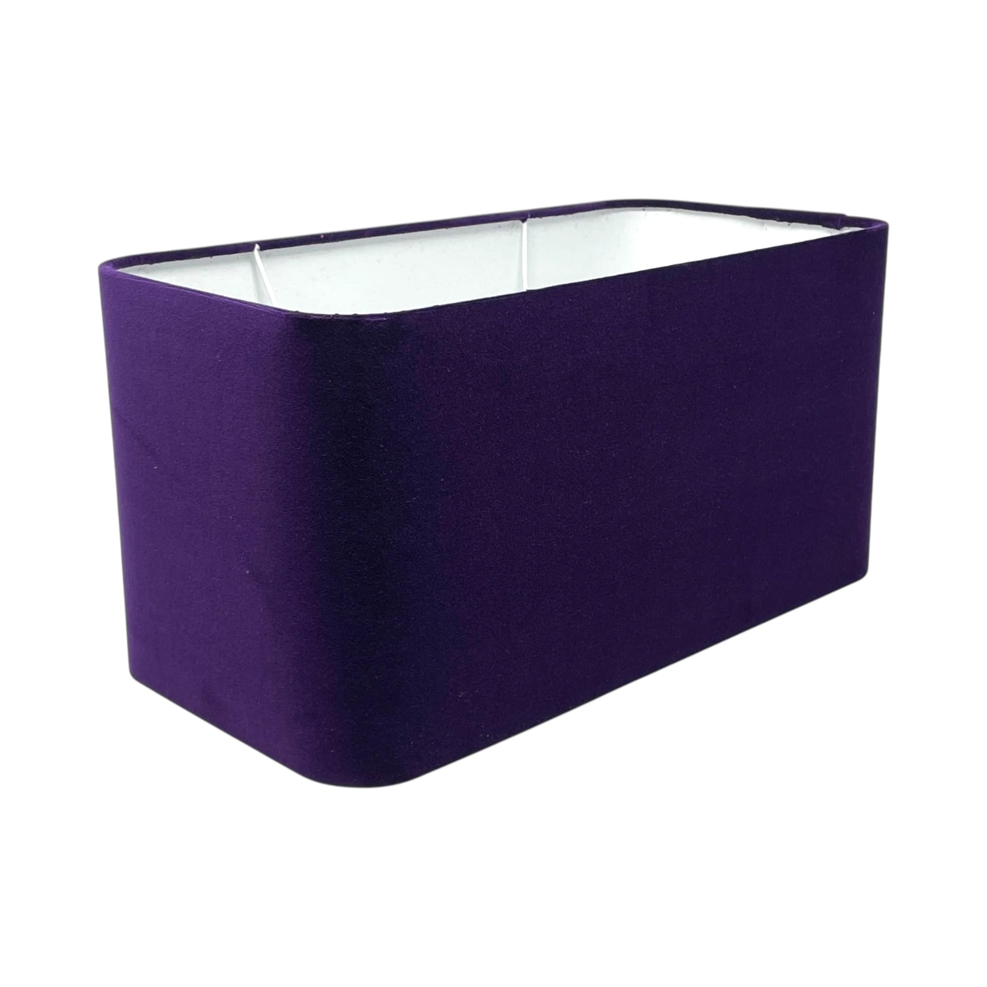 Purple Velvet Rounded Rectangle Lampshade