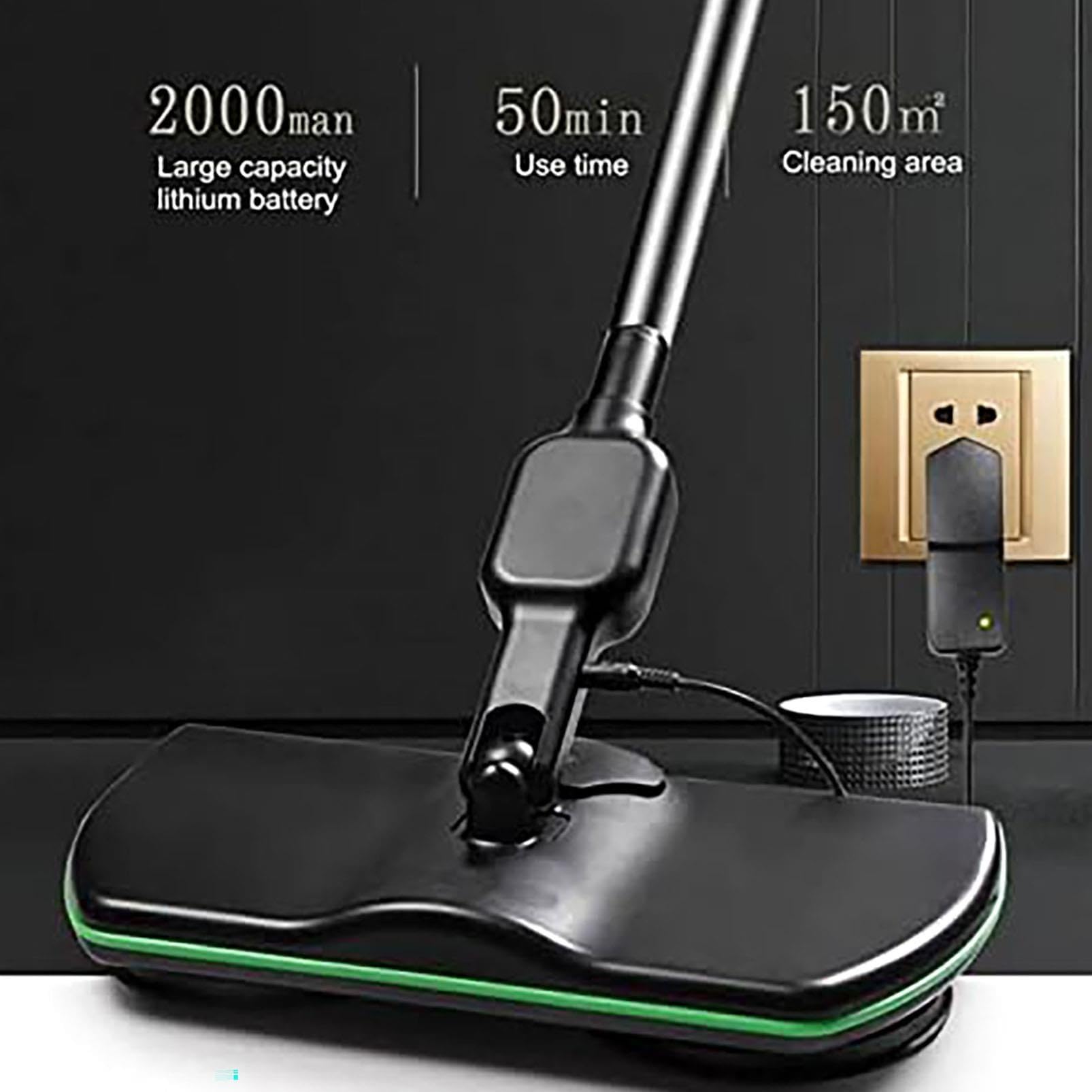 Elektryczny Mop Obrotowy, Bezprzewodowy, Szorowarka Wirowa 2 W 1 I Polerka Do Podłóg, Akumulatorowy Mop Do Czyszczenia Z Wielofunkcyjnym Szorowaniem Do Salonu, Sypialni