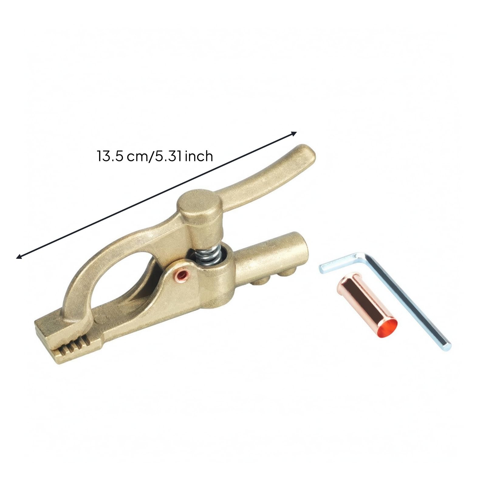 Abrazadera de para Soldadura Pinza Clip de Fabricación Mordaza Potente Contacto Conductivo Latón Resistente Montaje Rápido Apropiada para Talleres Mantenimiento y Trabajos Diy, 300A