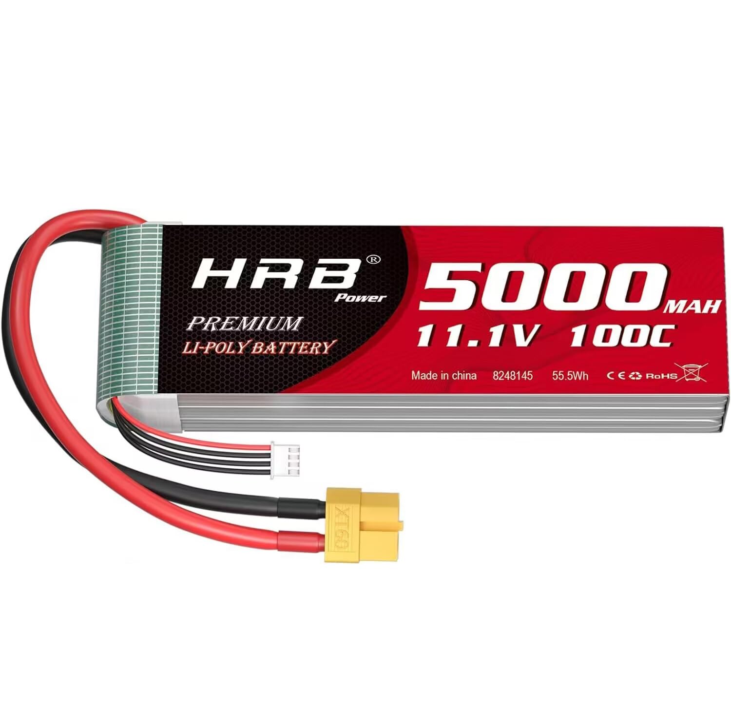 HRB Batteria LiPo 3s 11.1v 1500mAh 25c XT60 per Elicottero Aereo FPV