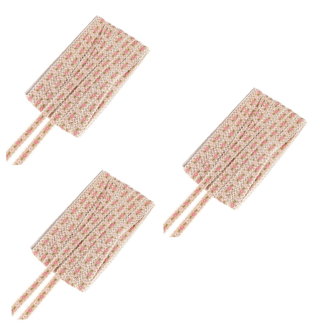 3 Piezas ribete de encaje de ropa Decoración de vestuario adorno de encaje nupcial bordado decoración de macramé apliques de de tela de bricolaje cinta de paño