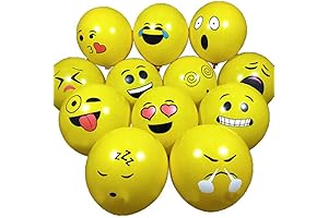 50 JOYFUL LATEX EMOJI BALLOONS