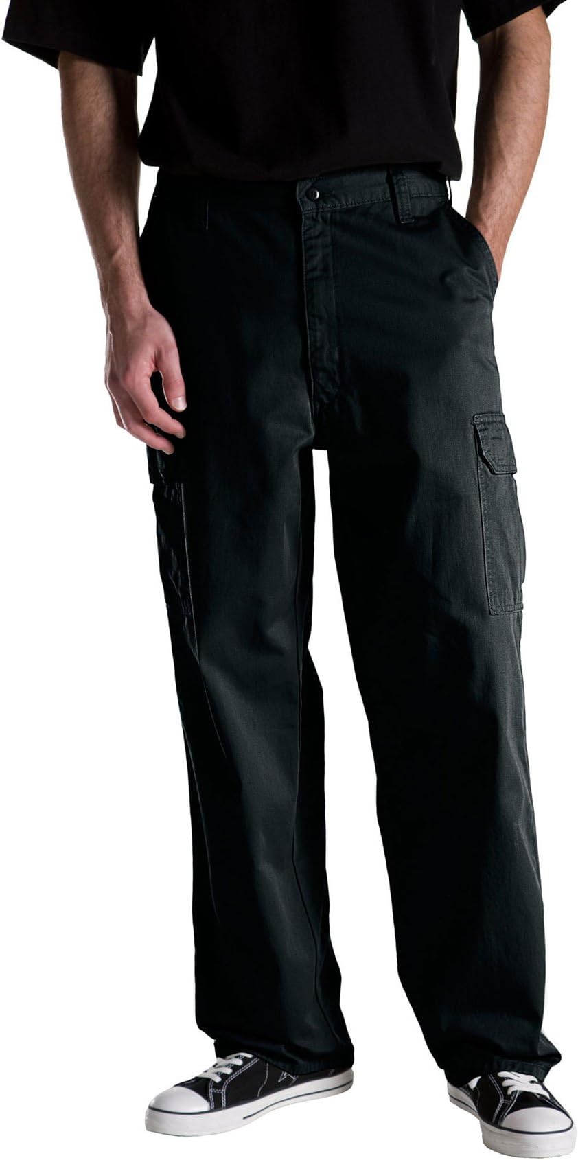 Dickies ED24/7T BRR 36 Size 106 "Everyday" Trousers - Black/Red