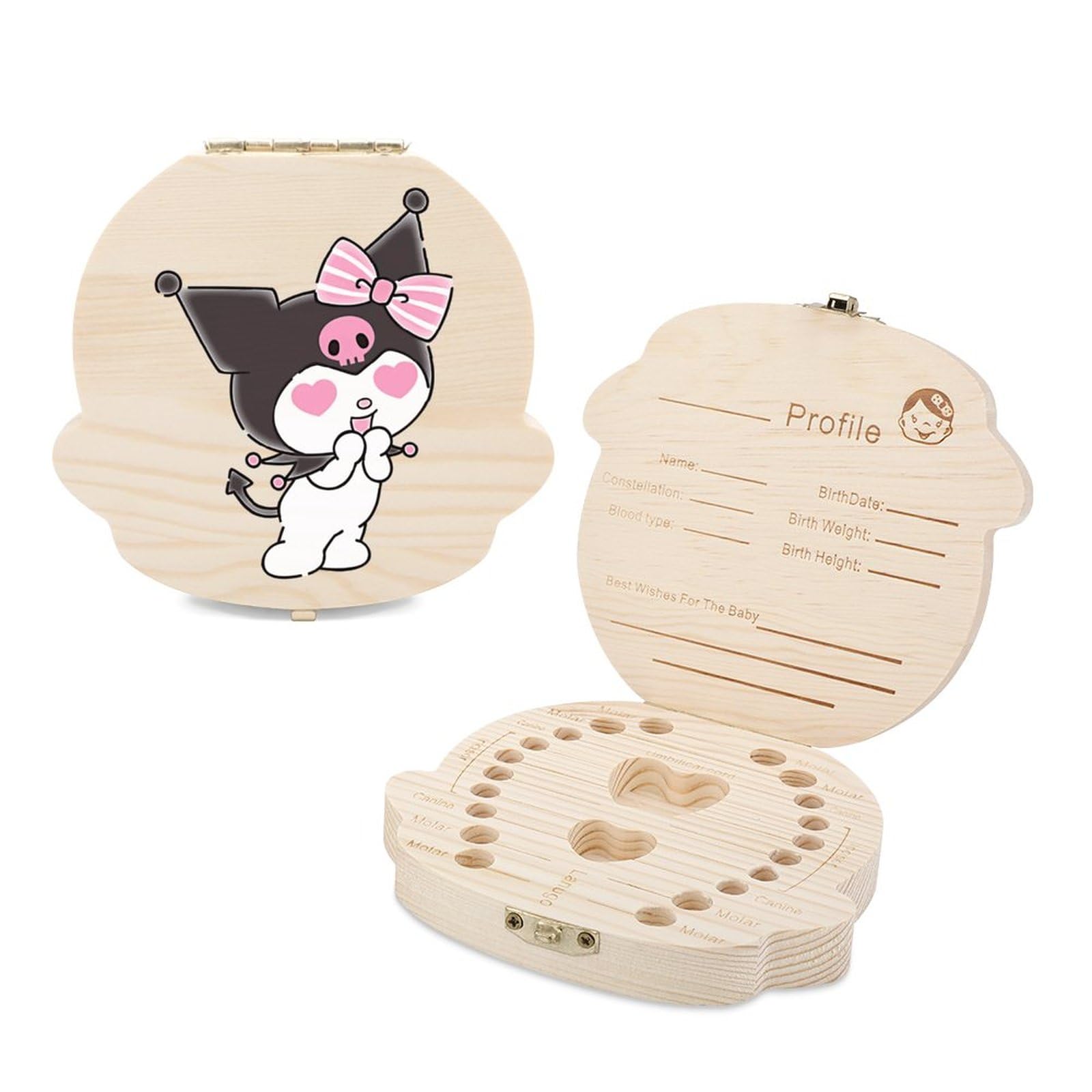 Amazon.co.jp: クロミ ちゃん 乳歯ケース 木製 乳歯入れ かわいい