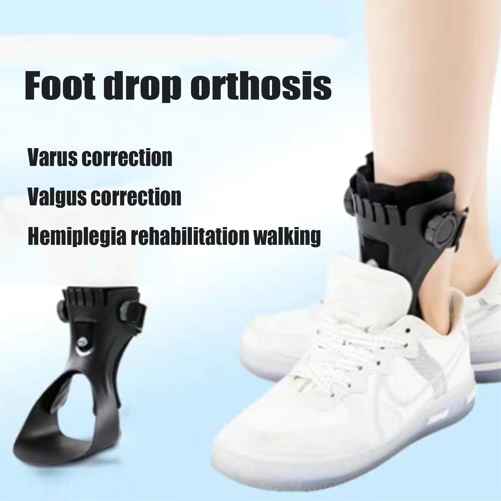 Orteza z opadającą stopą Orteza AFO Orteza stawu skokowego Wsparcie stopy Varus Foot Valgus Brace dla mężczyzn i kobiet,A1/right,L