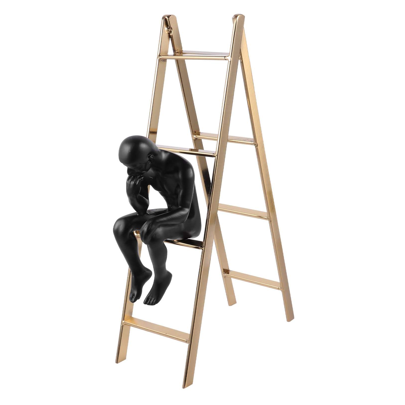Sculpture en fer moderne noire statue figure penseur décoration intérieure salon