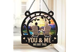 Adorable Couple Suncatcher - "You & Me Together Forever"