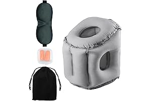 digi Travel Pillow for Airplane, Inflatable Plane Travel Pillow for Sleeping