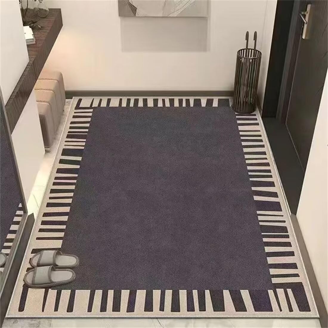 Tapis de couloir gris durable 70x140 cm tapis jeux bebe et décoration maison