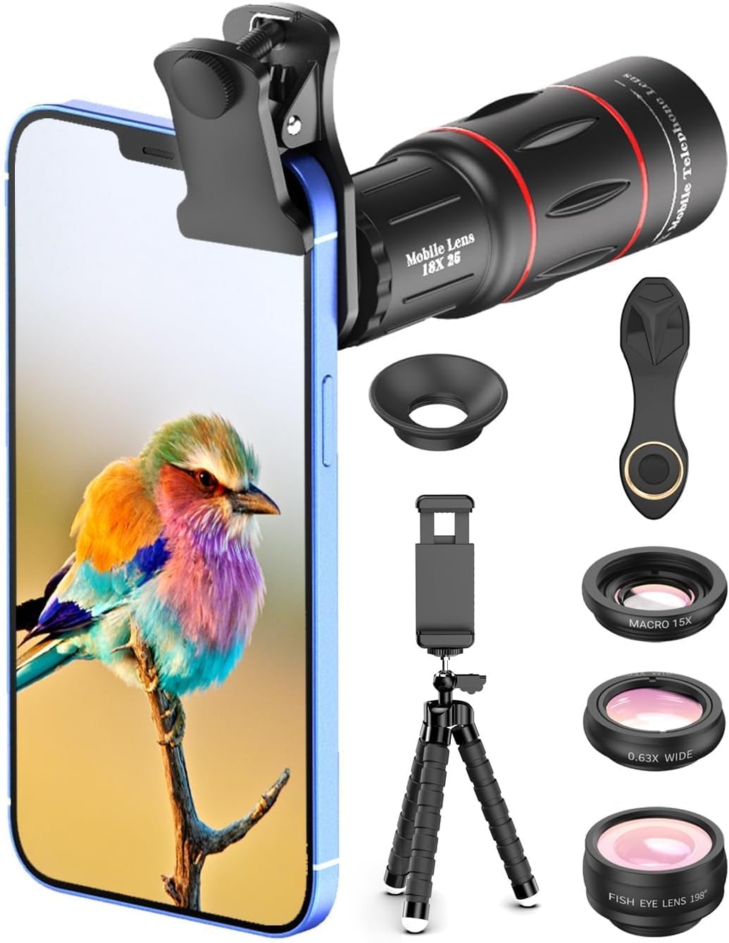 Apexel 18X Telephoto Lens - Smartphone camera lens attachment