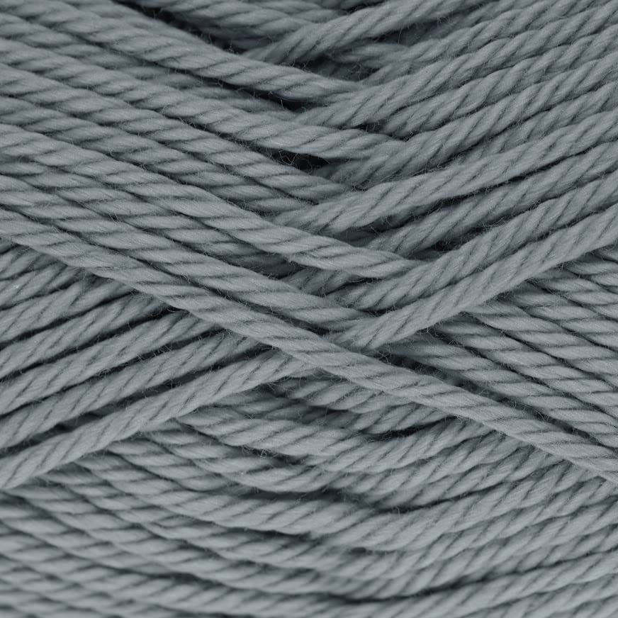 Image of Estako Royal Cotton, (4 Skeins Pack) 100% Mercerized Giza Cotton Yarn, Soft, Super Fino for Crochet and Knitting (4 x 1.76 Oz) / (4 x 137 Yrds) (5054 - Grey)