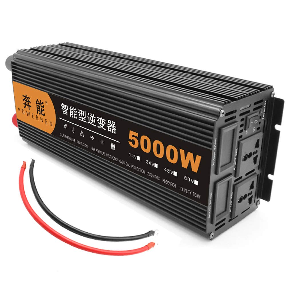 2600W 3200W 4000W 5000W 6000W Inverter di Potenza sinusoidale Pura Convertitore da Auto CC da 12V/24V a 230V 240V 1 con Porte e Prese USB [Classe di efficienza energetica A+++],24V-5000W