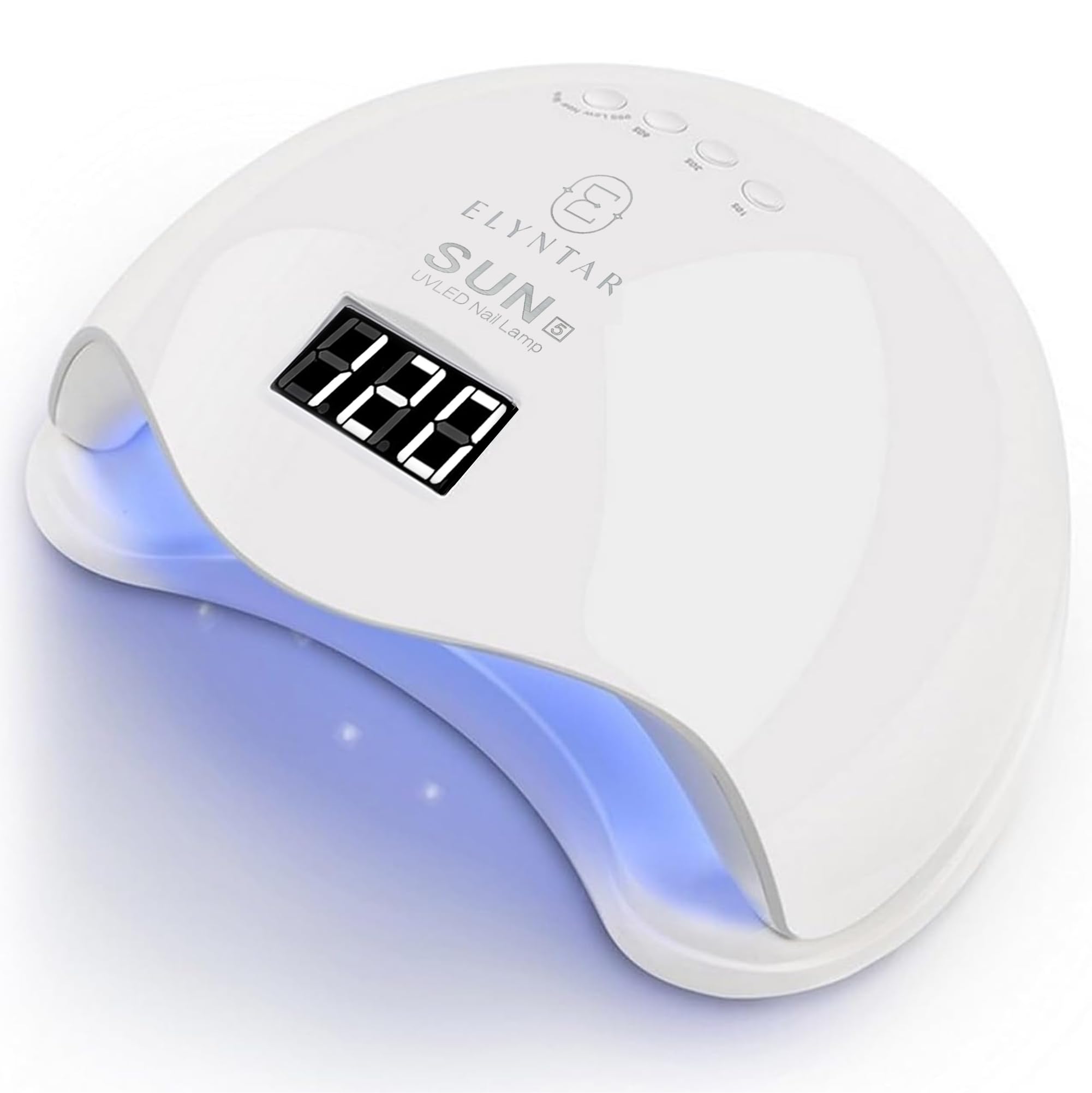 SUN 5 Lampada UV LED 48W per Unghie con Sensore e Timer | Sensore Automatico, Timer 10s/30s/60s/99s, Display LCD, 24 LED