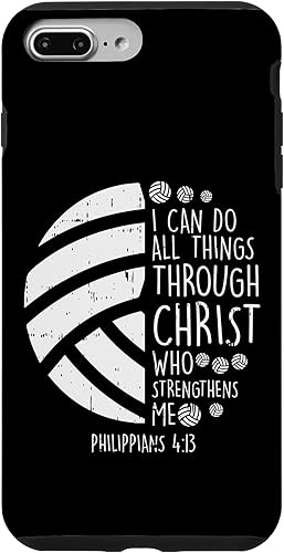 iPhone 7 Plus8 Plus Voleibol I can do things Biblia Verso Dios JesĂşs estuche de regalo iPhone 7 Plus8 Plus Voleibol I can do things Biblia Verso Dios JesĂşs estuche de regalo