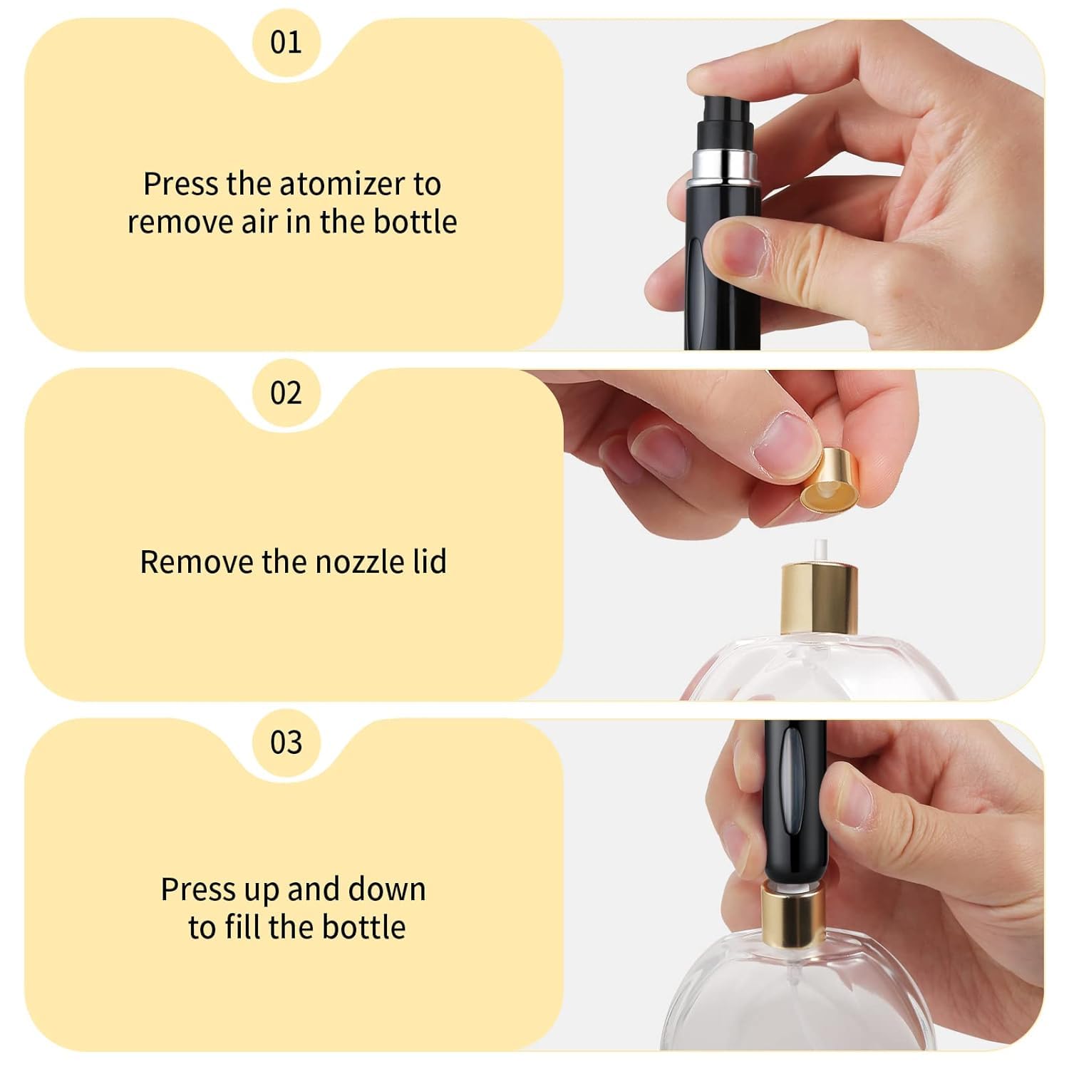 SPAREQUE Refillable Perfume Atomizer Bottle, Portable Travel Perfum Mini Spray Bottles, Cologne Dispenser Perfum Bottles, Portable Empty Perfum Spray Bottle for Travel (PACK OF 1) 3
