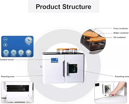 Electric Roti Maker Machine, 1800W Automatic Roti and Chapati Maker Machine with Touch Screen, One Key Operation for 20 Pieces, for Chapati, Flatbreads, Wraps, for Restaurants, Factories