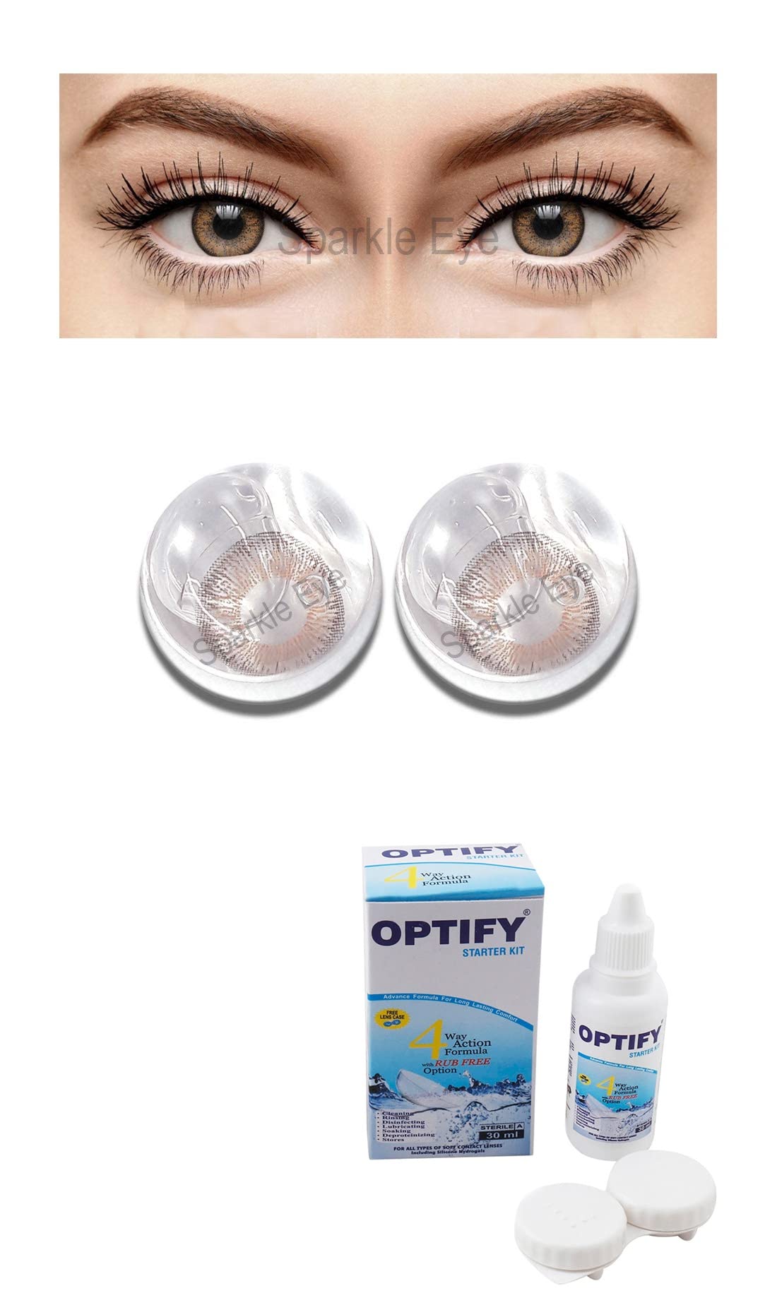 Optify Monthly Color Contact Lens With Solution|Zero Power|Brown (B0BJKTHYBK) Amazon Price History, Amazon Price Tracker