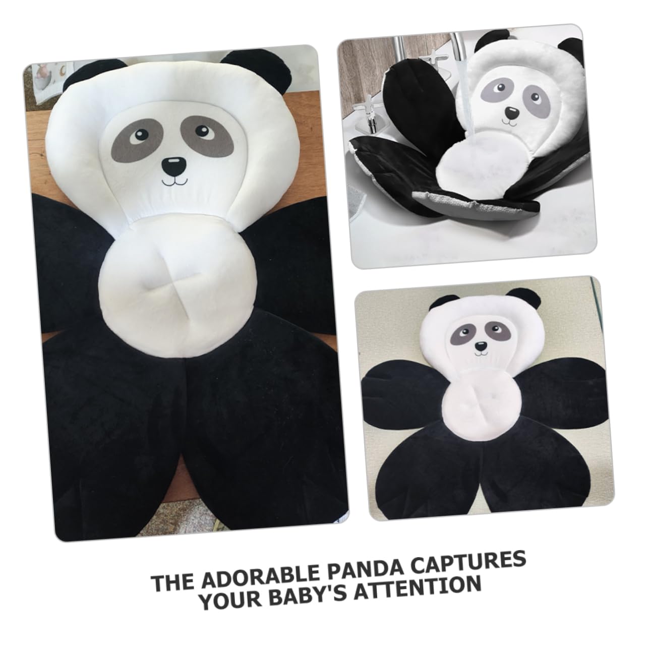 Tappetino Bagno Antiscivolo per Forma Panda Morbido Bagnetti Sicuri e Divertenti