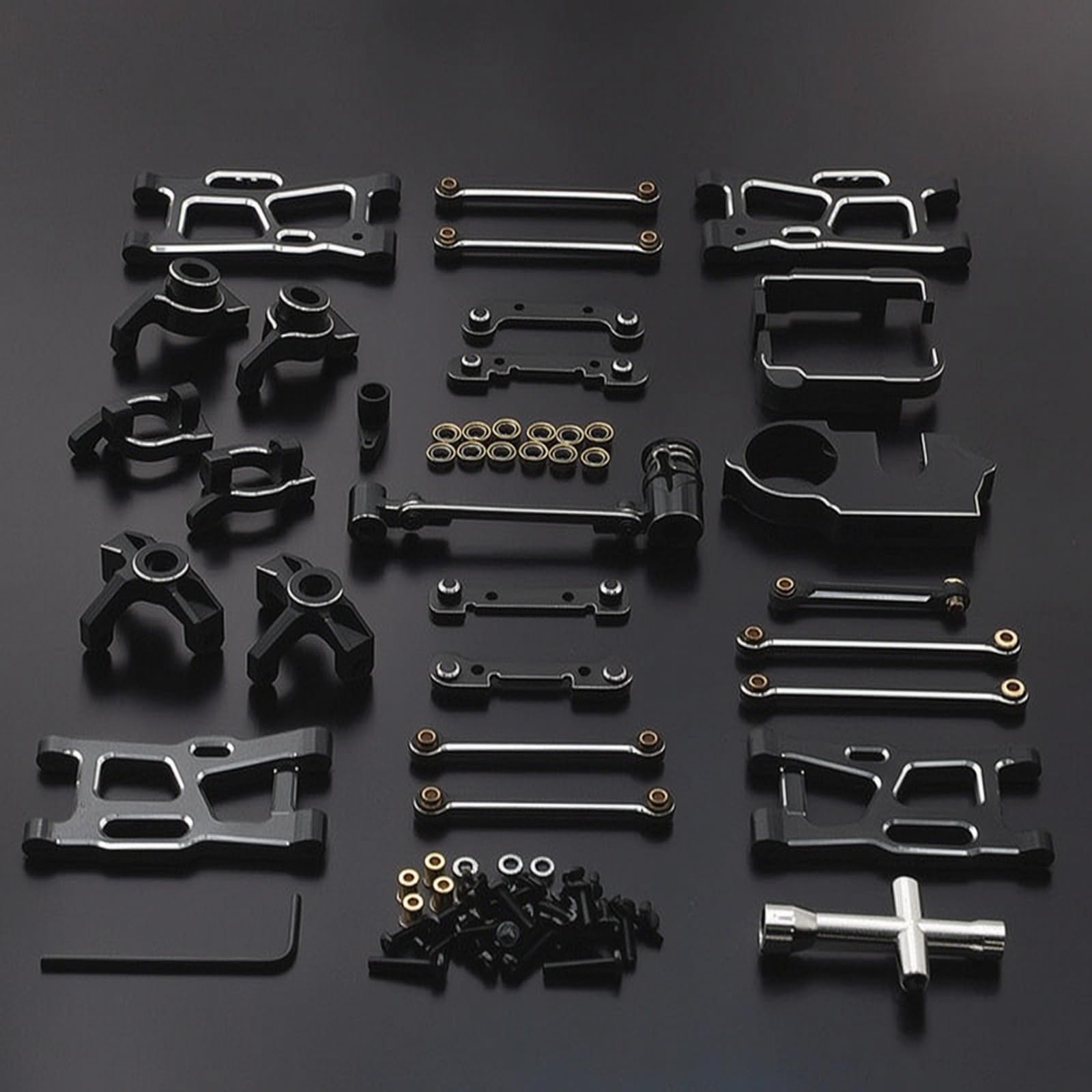 Vehicle Kit Sospensioni E Sterzo Tiranti Snodi Staffe Copertura Ingranaggi in Alluminio 6061 Lavorato per Preciso Adatto a Allenamento, Oro
