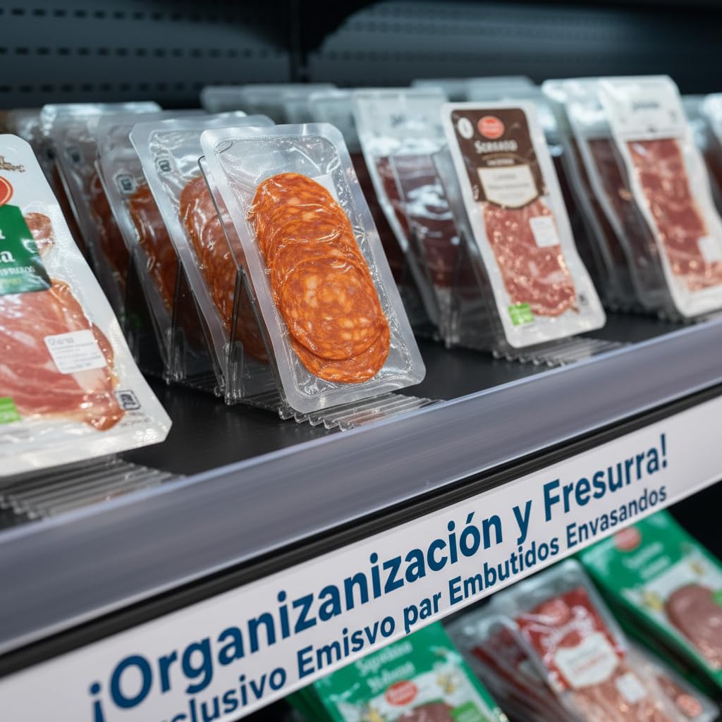BALSAT | Soporte Escalonado de Policarbonato para Productos Envasados al Vacío | Expositor Transparente Profesional | Paquete de 12 soportes