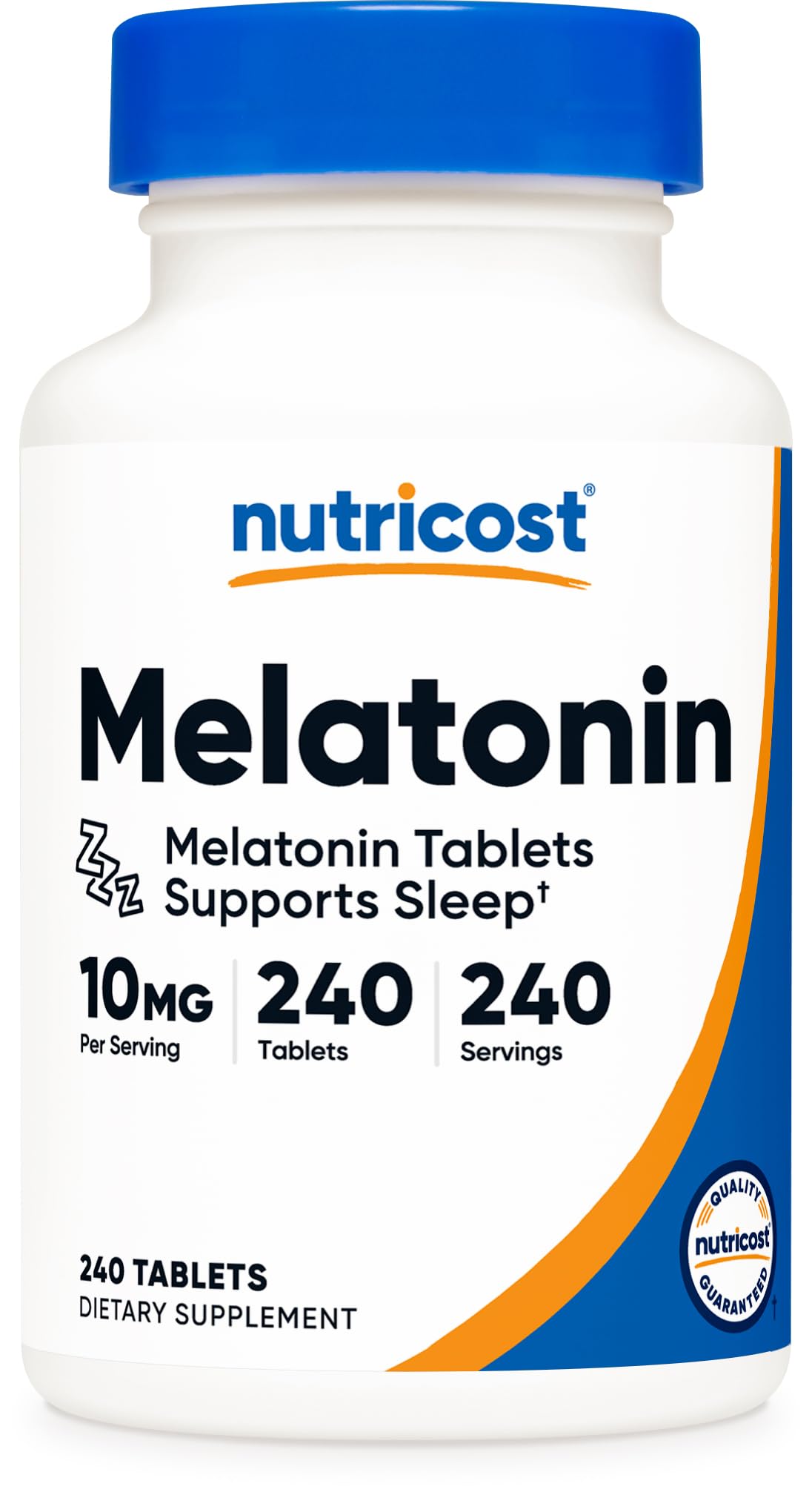 Nutricost Melatonin 10mg, 240 Tablets - 10mg Per Serving, Non-GMO, Gluten Free